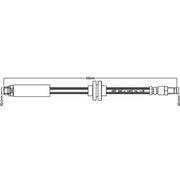 Abtex Brake Hydraulic Hose Line Right ABH1217
