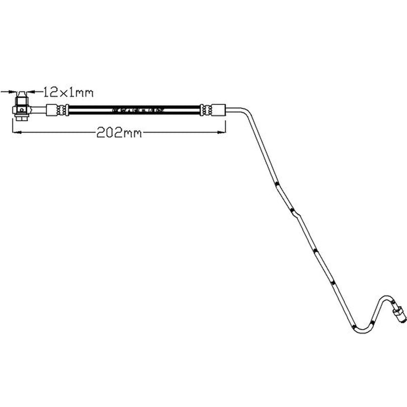 Abtex Brake Hydraulic Hose Line outer ABH1186R