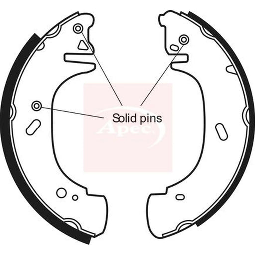 Apec Brake Shoe Set Axle Kit SHU533