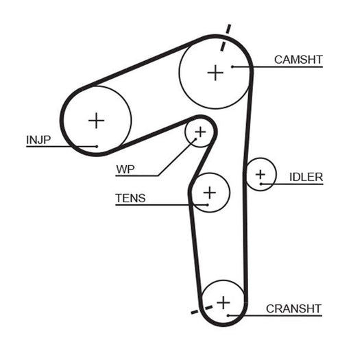 Gates Timing Belt Cambelt 190 Teeth 5500XS