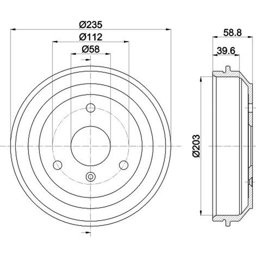 Mintex Brake Drum Assembly Rear MBD336