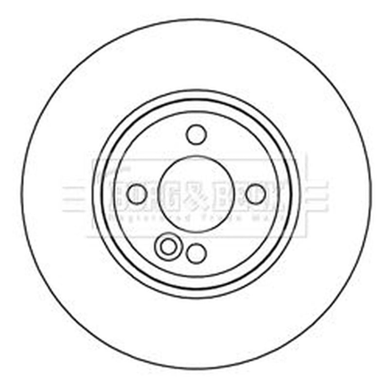 Borg & Beck 2 x Perforated/Vented Front Brake Discs BBD5247-x2
