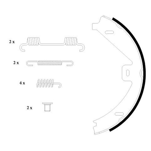 Textar Parking Brake Shoe Set 91069100