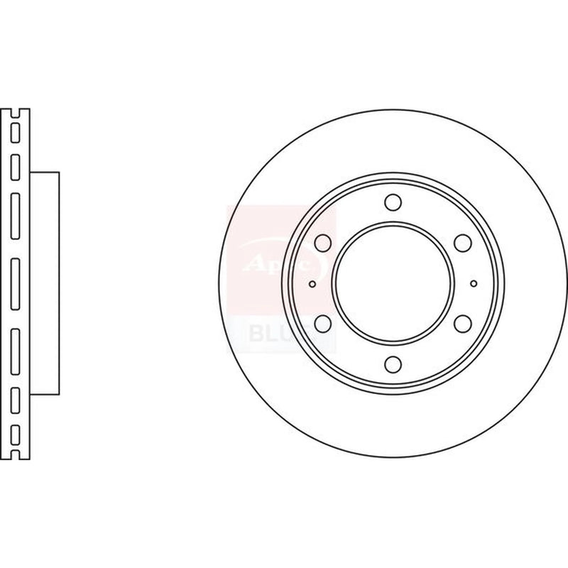 Apec 2 x Vented Front Brake Discs SDK6690-x2