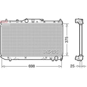 Denso Engine Radiator fits Toyota Avensis 1999-2008 2.0