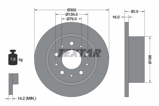 Textar 92157600 Brake Disc