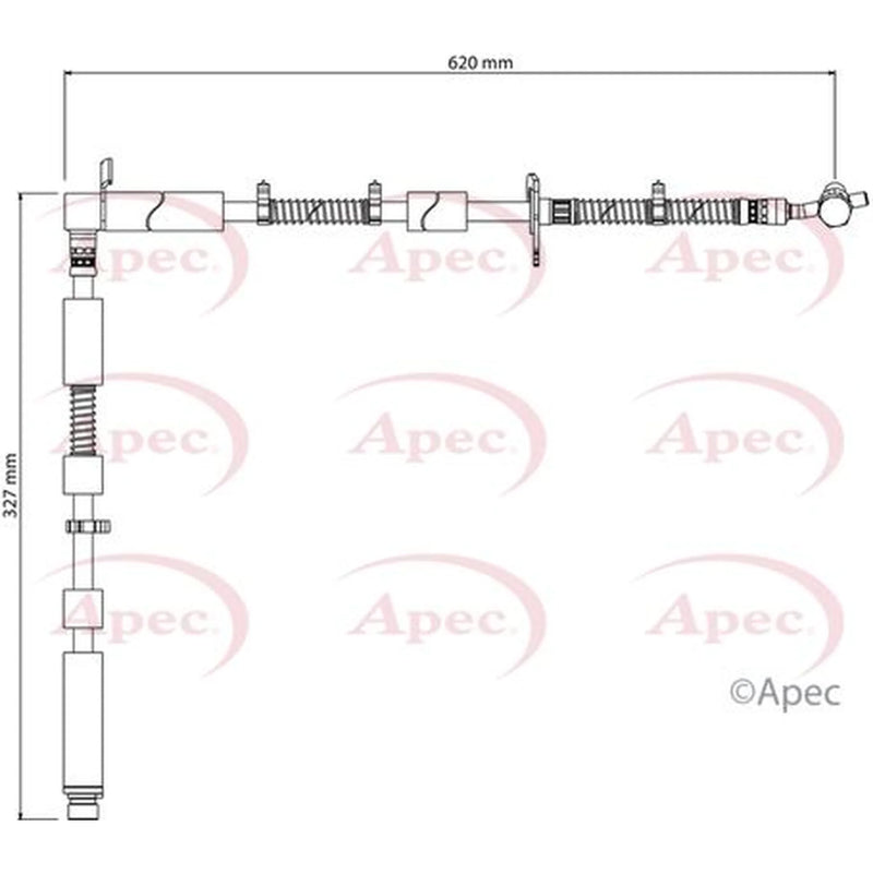 Apec Brake Hydraulic Hose Line Front Left HOS4175