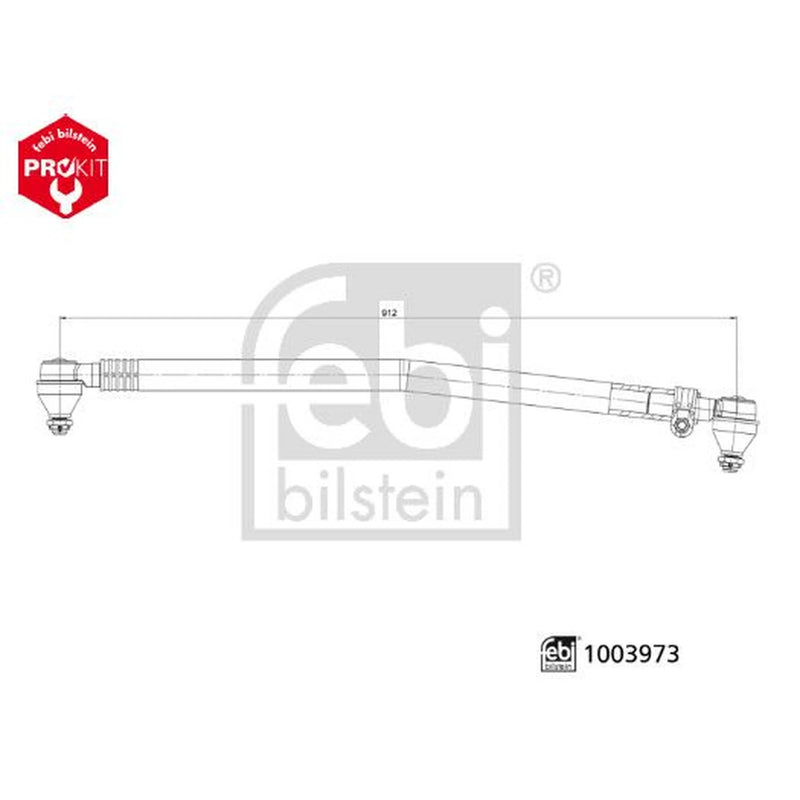 Febi Centre Rod Assembly Front 1003973