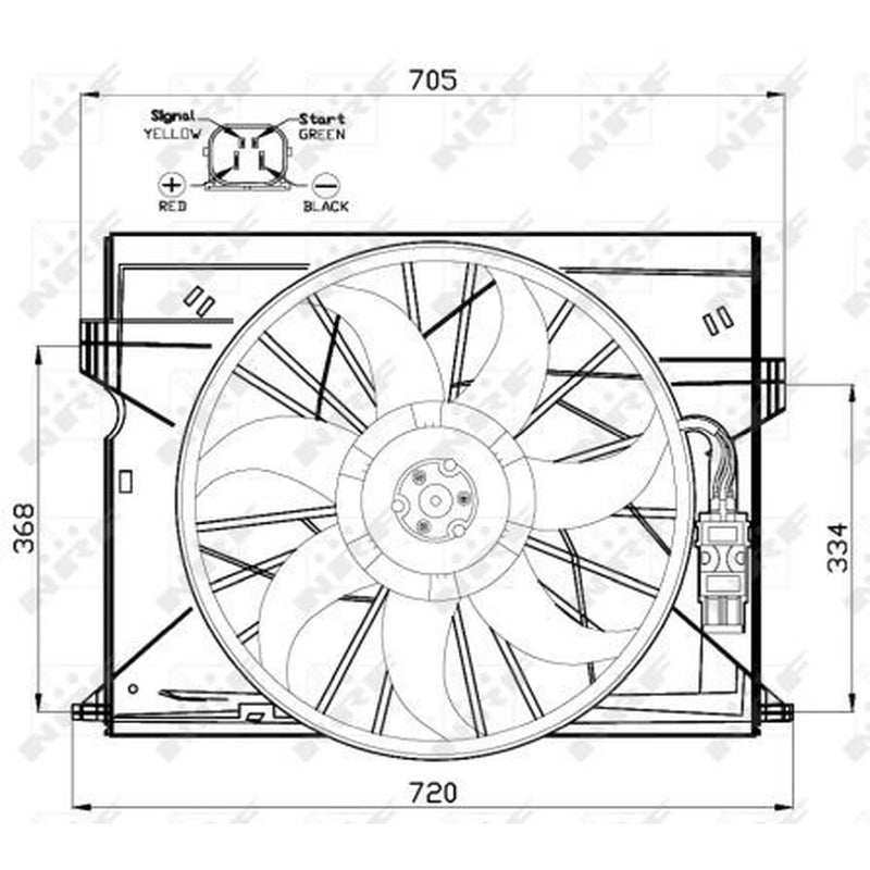 NRF Engine Cooling Fan 47444