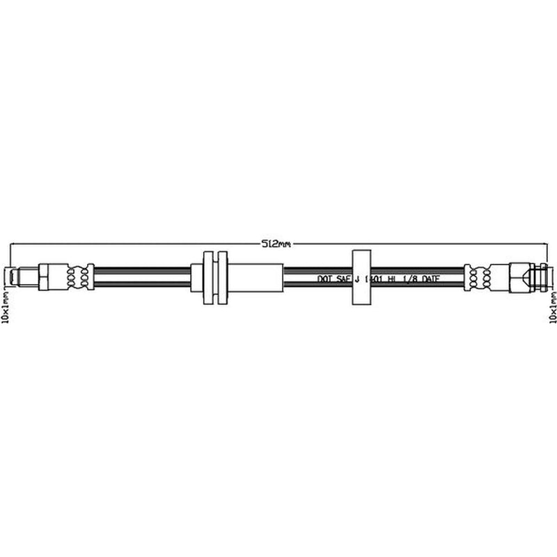Abtex Brake Hydraulic Hose Line Right ABH1173