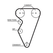 Gates Timing Belt Cambelt 143 Teeth 5416XS