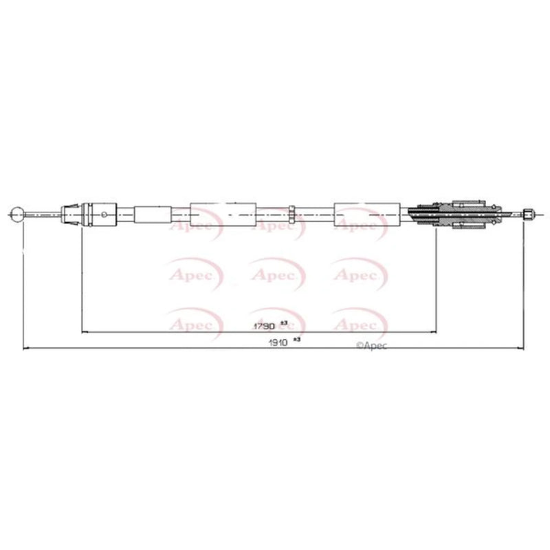 Apec Handbrake Cable Right Rear CAB1598
