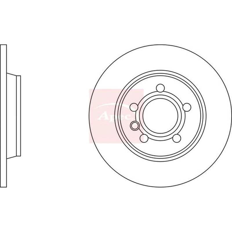 Apec 2 x Solid Rear Brake Discs DSK775-x2
