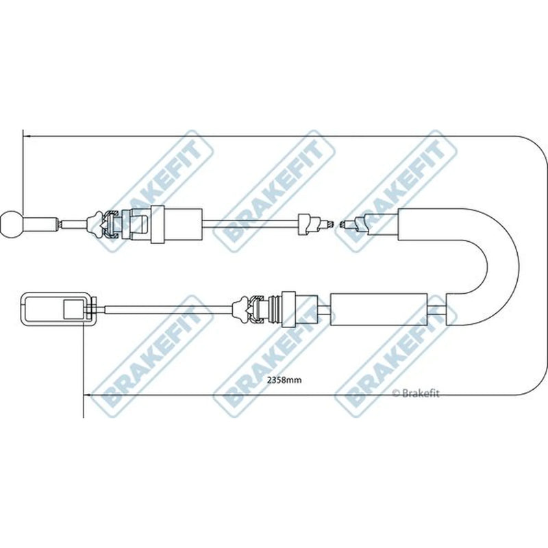 Apec Handbrake Cable Right Rear BBC3054