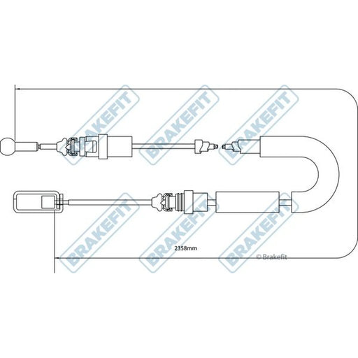 Apec Handbrake Cable Right Rear BBC3054