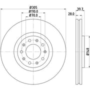 Mintex 2 x Front Brake Discs MDC2157-x2