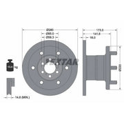 Textar 2 x Solid Front Brake Discs 93042801-x2