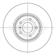 Borg & Beck 2 x Vented Front Brake Discs BBD6091S-x2