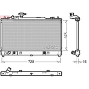 Denso Engine Radiator fits Mazda 6 2002-2007 2.0 2.3