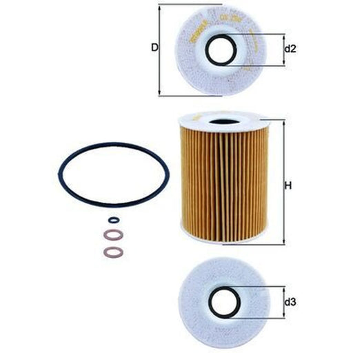 Mahle Engine Oil Filter OX 254D3