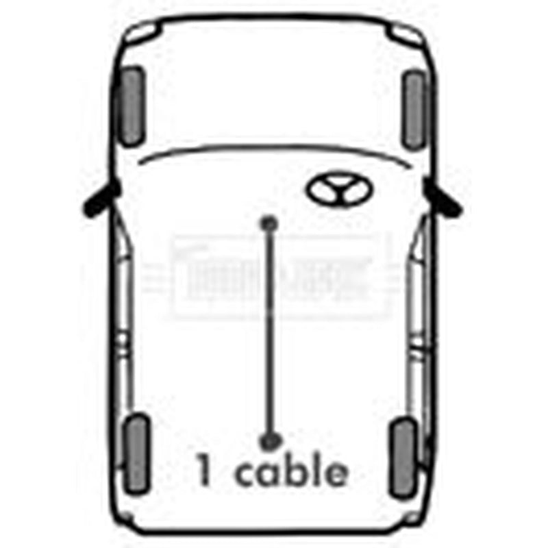Borg & Beck Handbrake Cable Right Front BKB2153