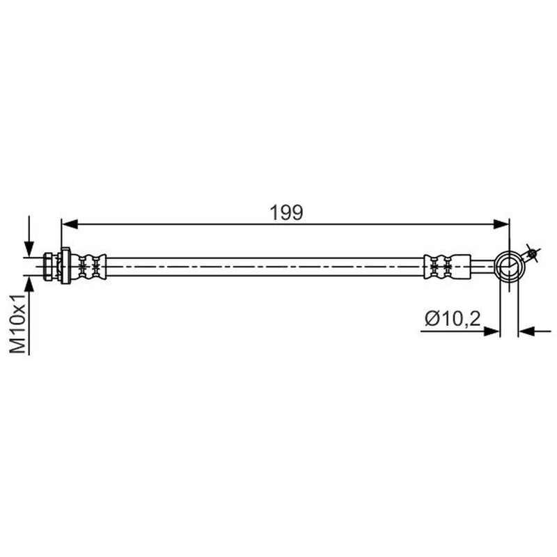 Bosch Brake Hydraulic Hose Line Left 1 987 481 699
