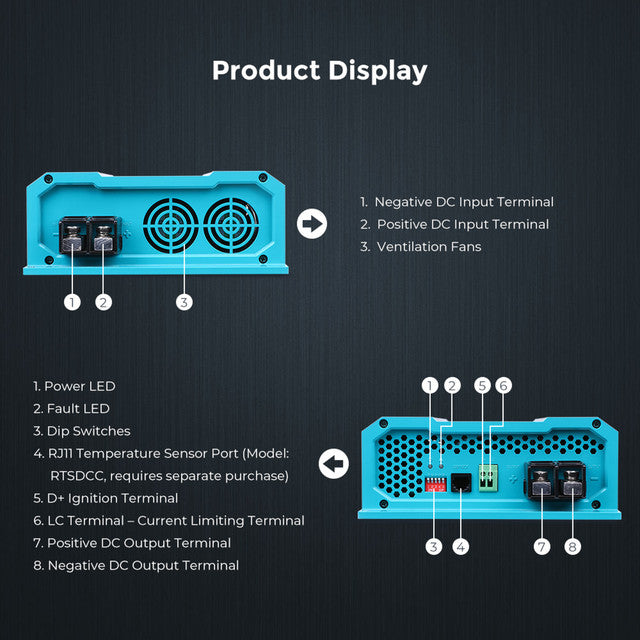 Renogy 12V 60A DC to DC On-Board Battery Charger - Dyna-mo Solar - Van Life Living
