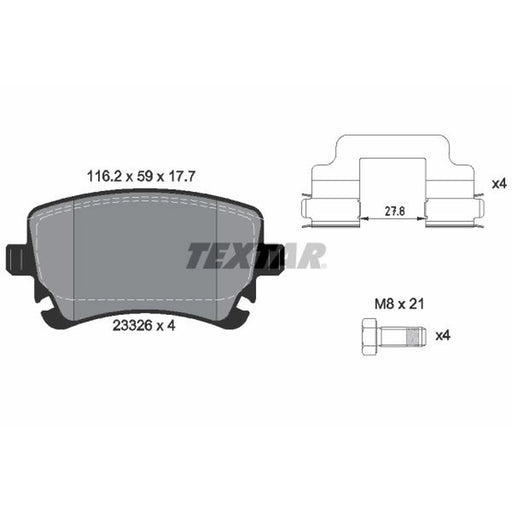 Textar Rear Brake Pad Set 2332601