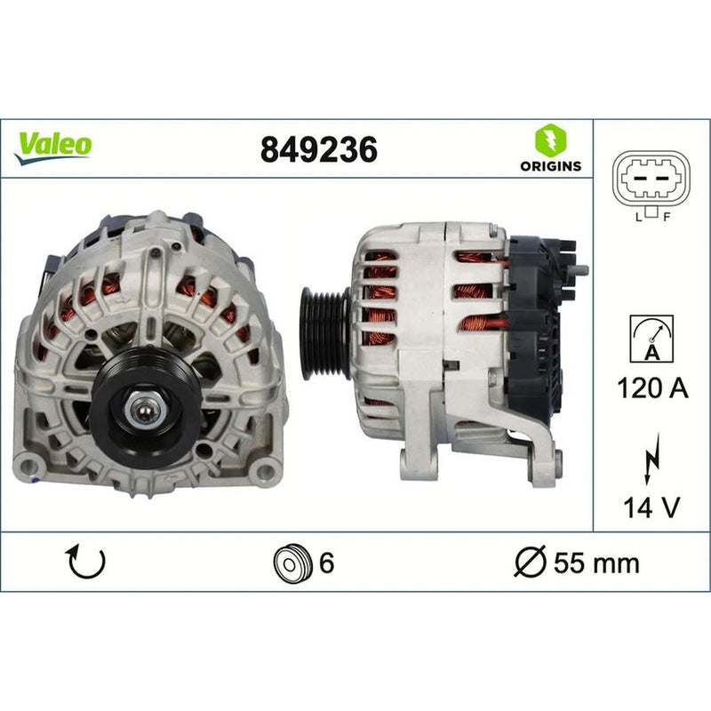 Valeo Car Alternator 12V 849236