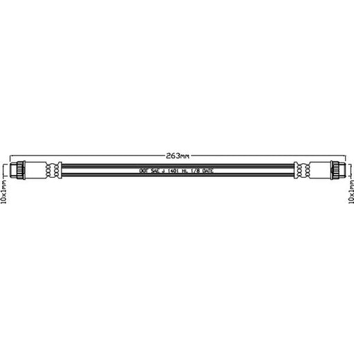 Juratek Brake Hydraulic Hose Line Rear Left JBH1007