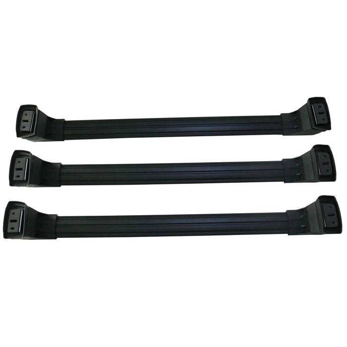 Aluminium Roof Bars Rack Black fits Volkswagen T5 & T6 Transporter Caravelle Multivan 2003- T5 - Omtec - Van Life Living