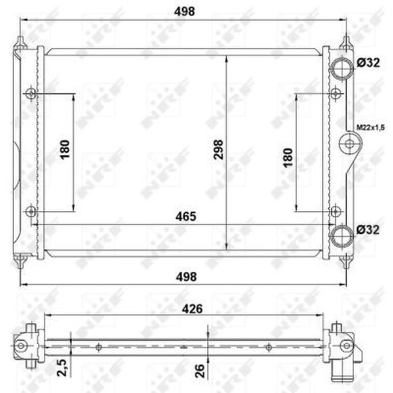 NRF Engine Radiator 519505