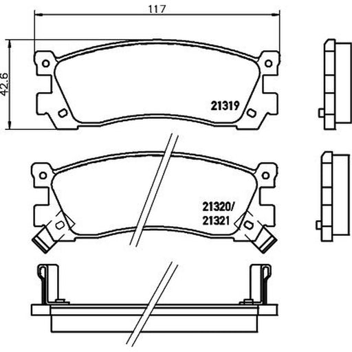 Mintex Rear Brake Pad Set MDB2237
