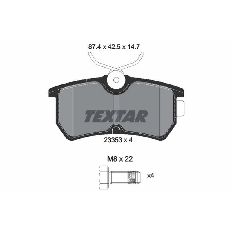 Textar Rear Brake Pad Set 2335301