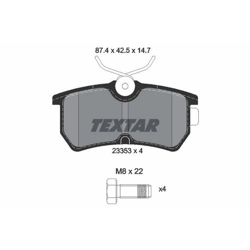 Textar Rear Brake Pad Set 2335301