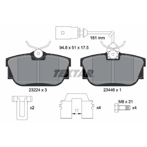 Textar Rear Brake Pad Set 2322416