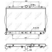 NRF Engine Radiator 53260