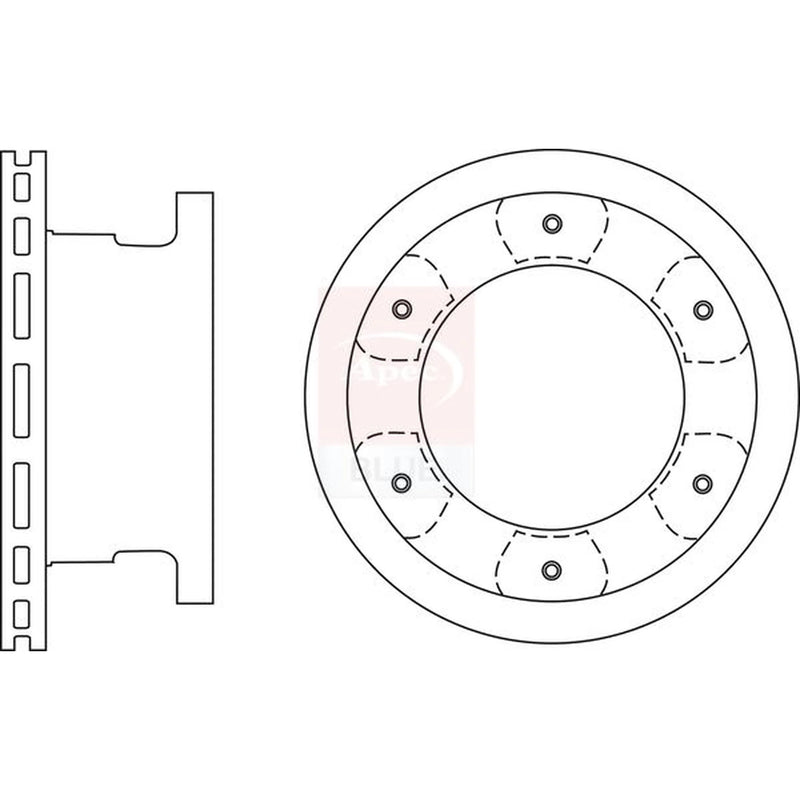 Apec 2 x Vented Rear Brake Discs SDK7149-x2