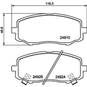 Mintex Front Brake Pad Set MDB3055