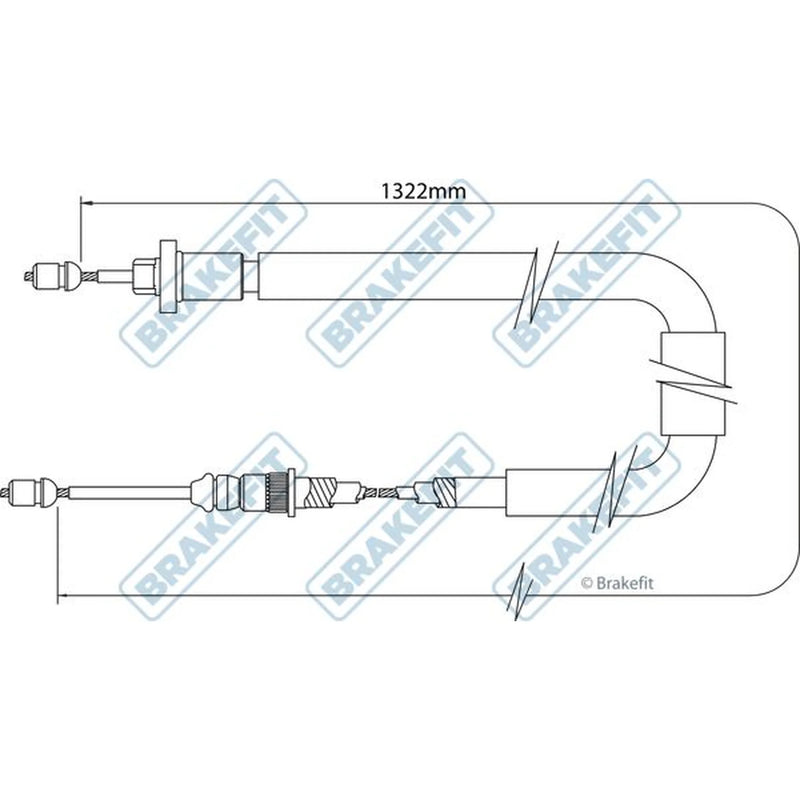Apec Handbrake Cable Left Rear BBC3543