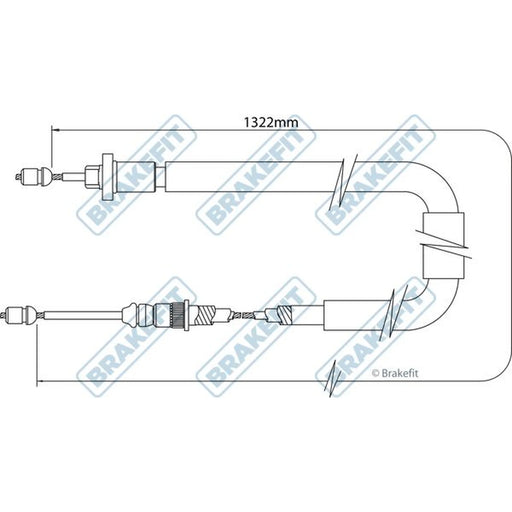Apec Handbrake Cable Left Rear BBC3543