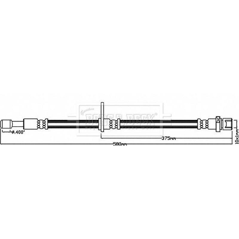 Borg & Beck Brake Hydraulic Hose Line Front BBH8252