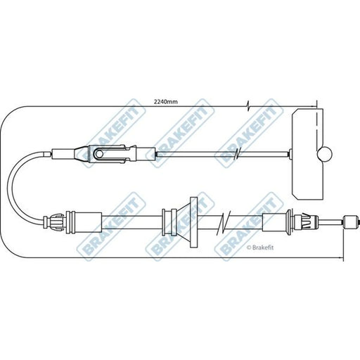 Apec Handbrake Cable Front BBC3488