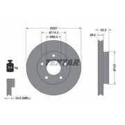Textar 2 x Internally Vented Front Brake Discs 92074800-x2