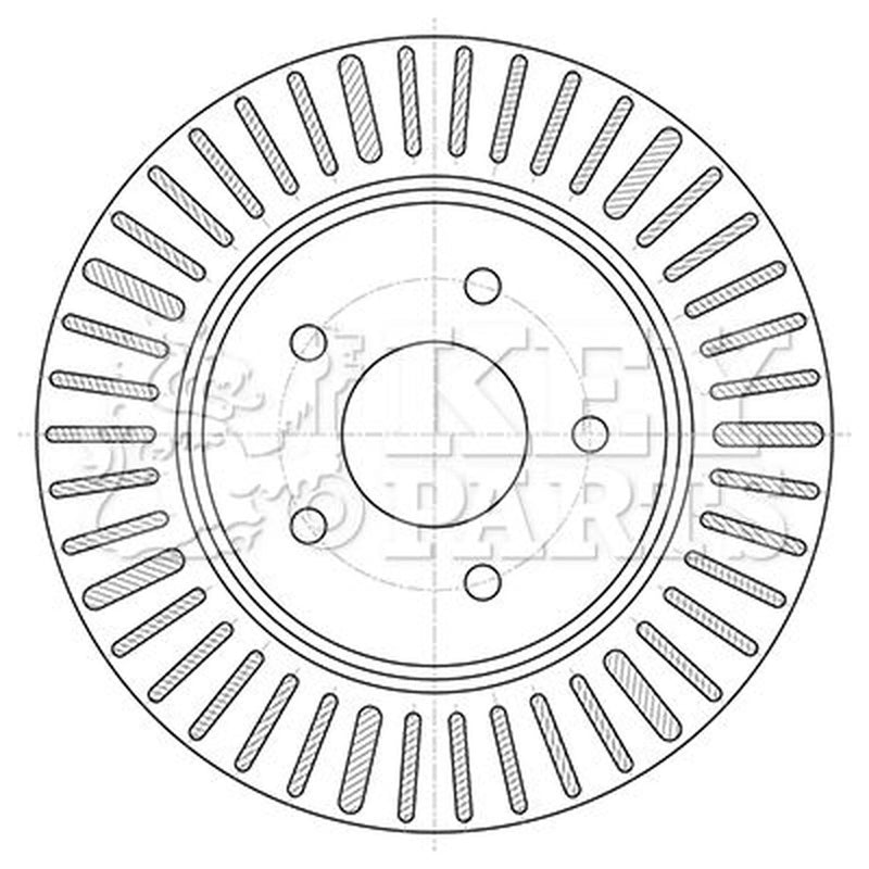 Key Parts 2 x Vented Rear Brake Discs KBD5424-x2
