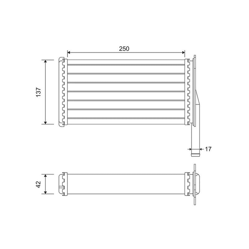 Valeo Heater Matrix Core Heat Exchanger 812129
