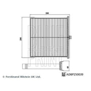 Blue Print Cabin Air Filter (Pollen Filter) ADBP250039