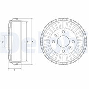 Delphi Brake Drum Assembly Rear BF594