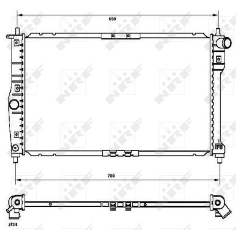 NRF Engine Radiator 53253