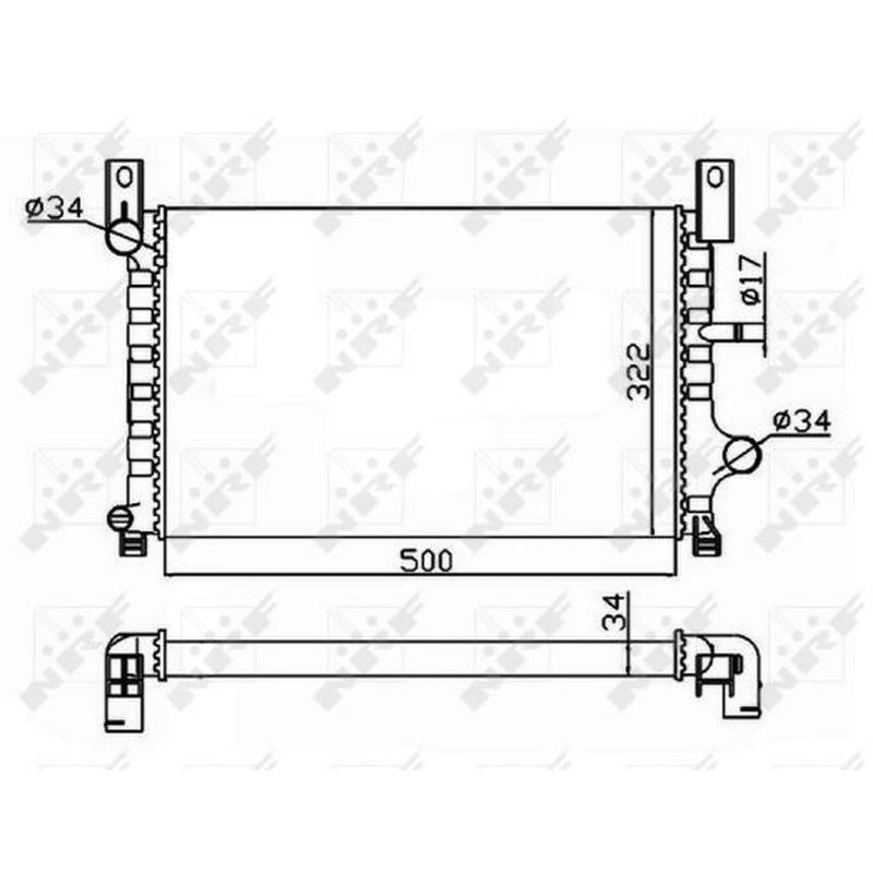 NRF Engine Radiator 506224